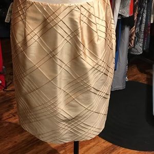 NWT Talbots Pure Silk Gold Skirt